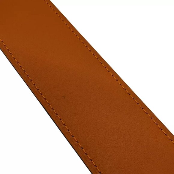 HERMES Constance H Belt 85 White Orange Square In L Leather main image 6